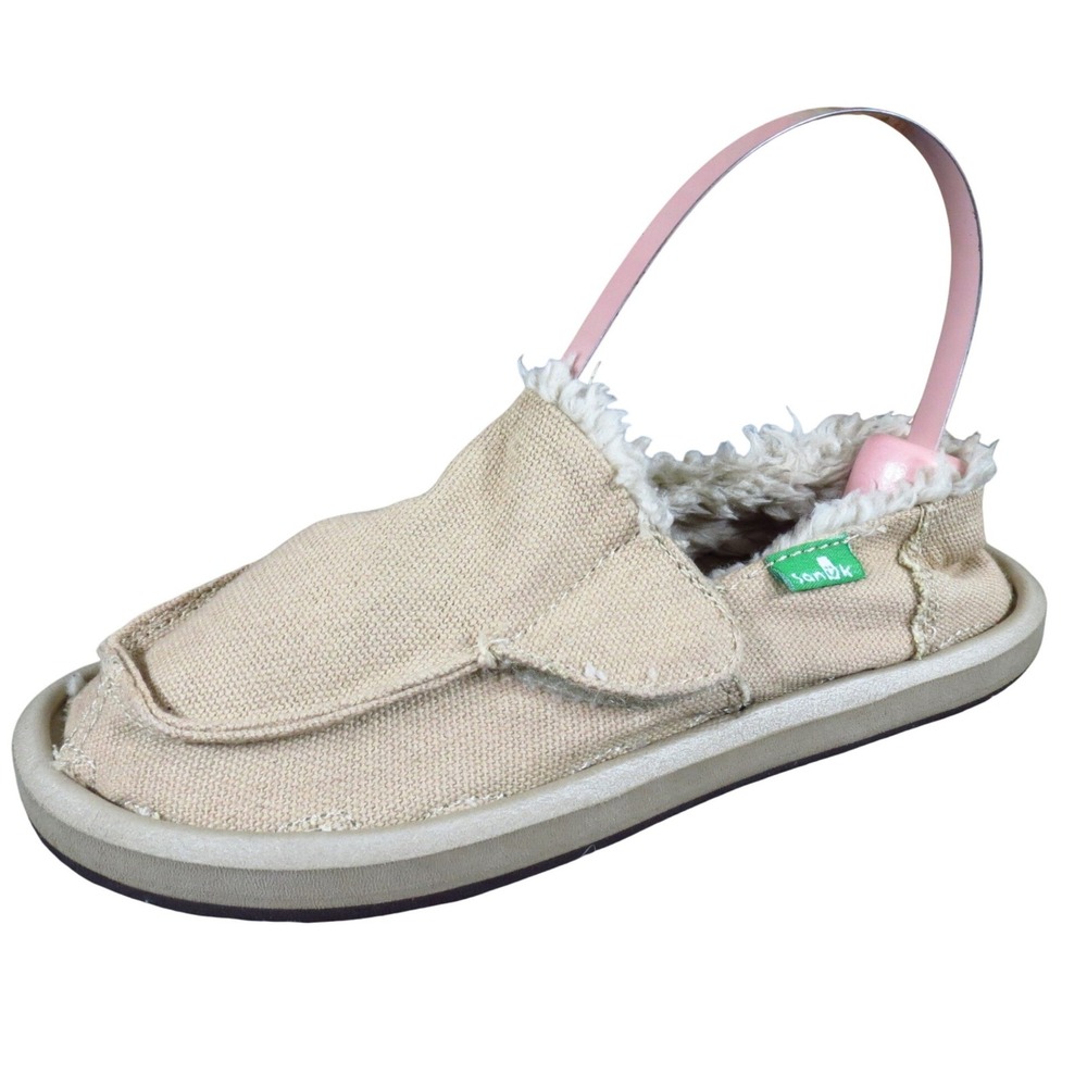 Sanuk Donna Hemp Chill Toddler Boys Casual Shoe Sizeā 10C Everyday Tan Fabric